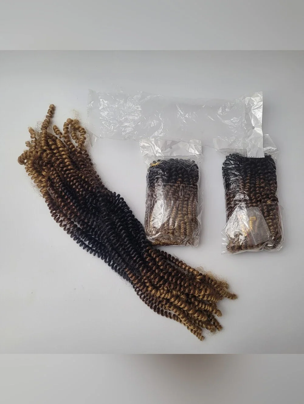 Spring Twist Synthetic Hair 8 Inch T1B3027 3 Packs Includes 8 Loc Cuffs Crochet